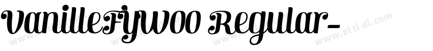 VanilleFYW00 Regular字体转换